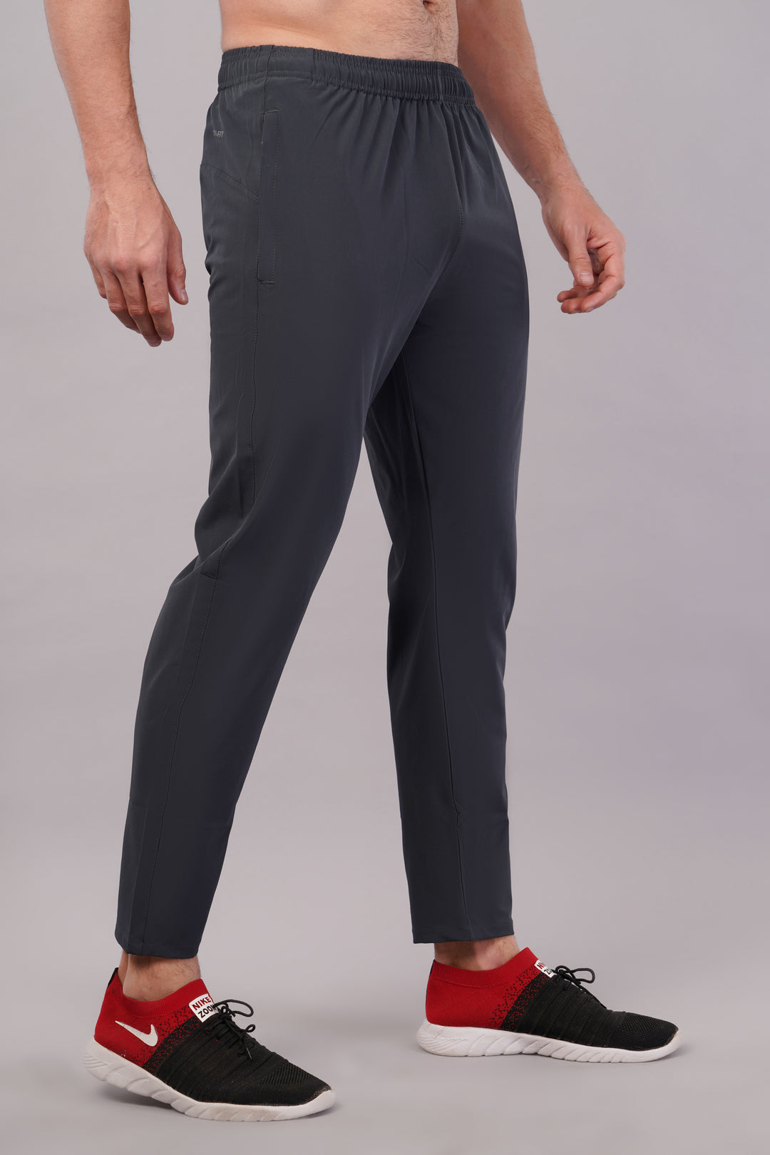 Men's Dryfit Running Sports Track Pant in NS Lycra Pro with 2 Zipped Side Pockets.