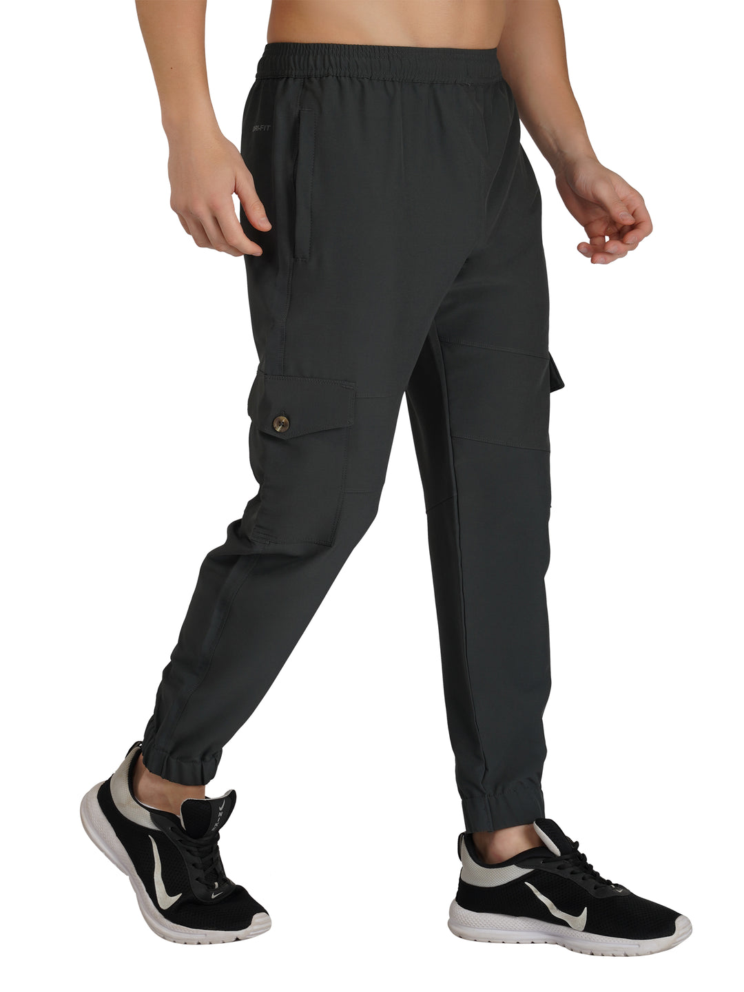 MEN'S TRAVELLING CARGO TRACK PANT WITH 2 SIDE PKT. & 2 AIR FLAP BUTTON PKT.