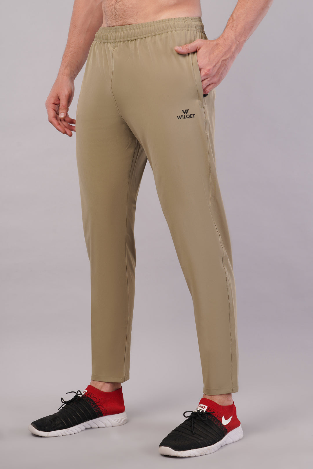 Men's Dryfit Running Sports Track Pant in NS Lycra Pro with 2 Zipped Side Pockets.