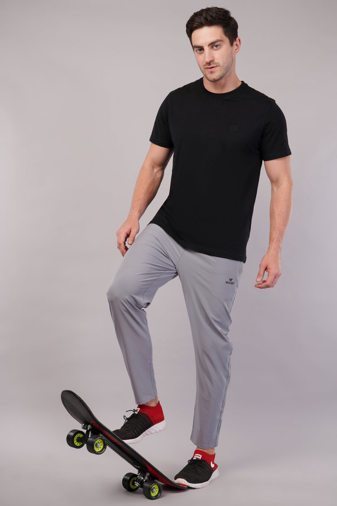 Men's Dryfit Running Sports Track Pant in NS Lycra Pro with 2 Zipped Side Pockets.