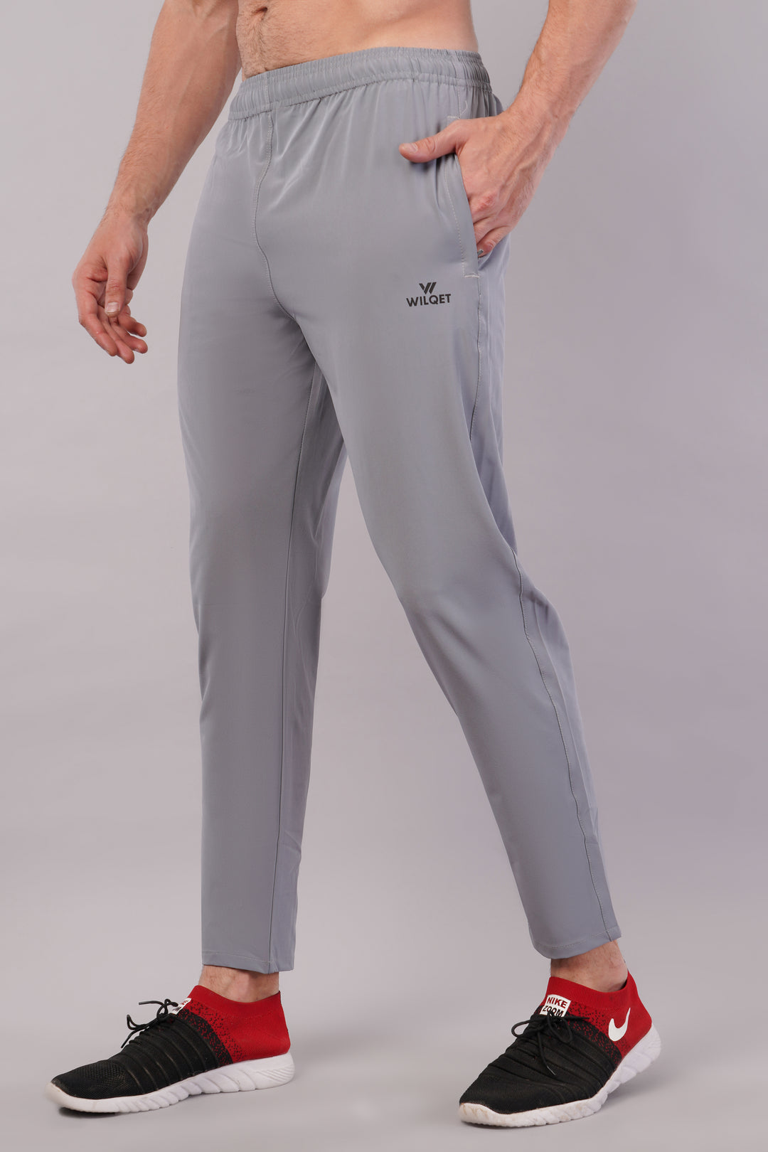 Men's Dryfit Running Sports Track Pant in NS Lycra Pro with 2 Zipped Side Pockets.