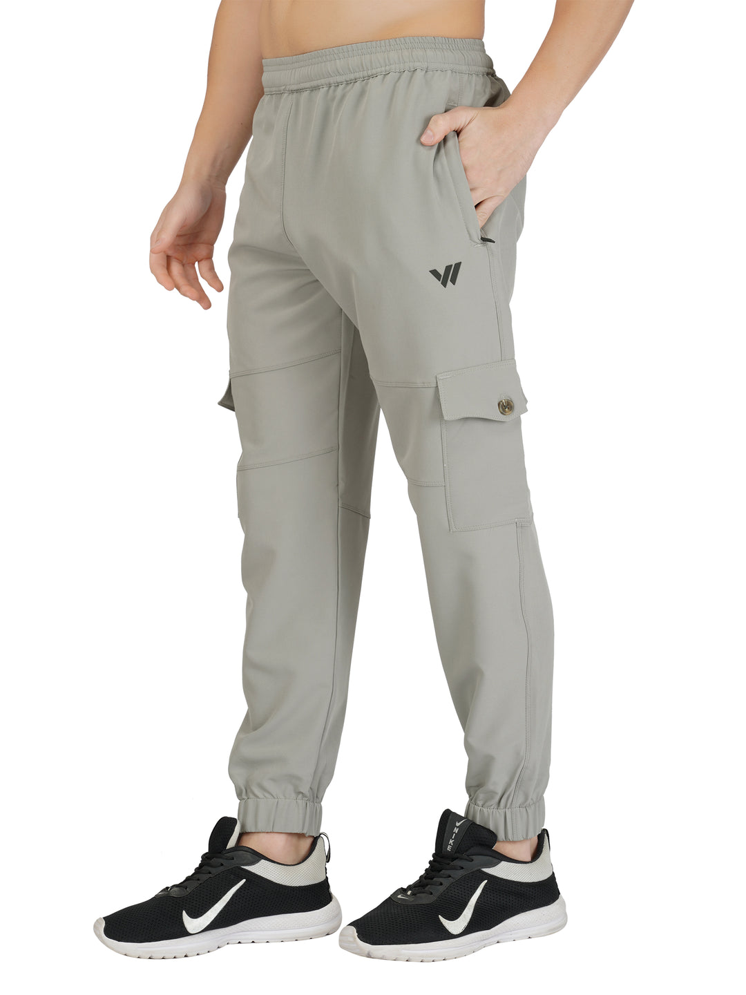 MEN'S TRAVELLING CARGO TRACK PANT WITH 2 SIDE PKT. & 2 AIR FLAP BUTTON PKT.