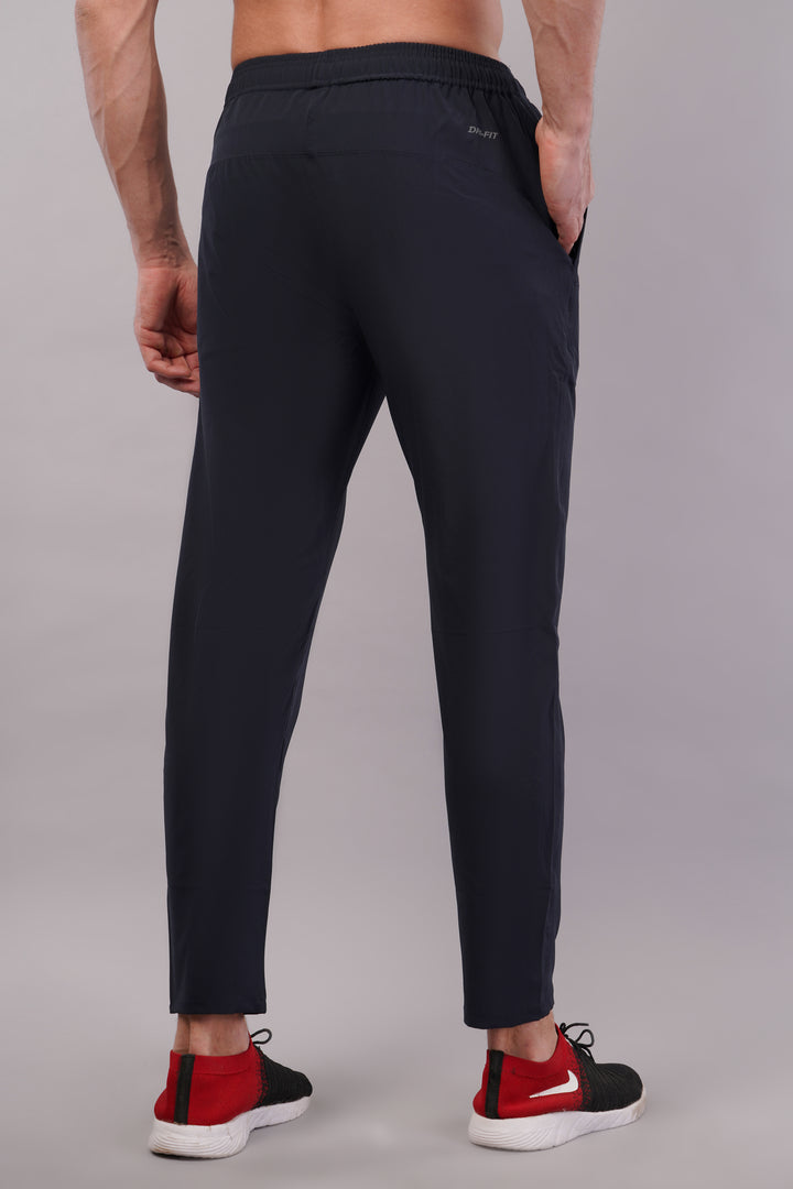 Men's Dryfit Running Sports Track Pant in NS Lycra Pro with 2 Zipped Side Pockets.