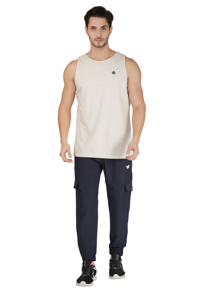 MEN'S TRAVELLING CARGO TRACK PANT WITH 2 SIDE PKT. & 2 AIR FLAP BUTTON PKT.