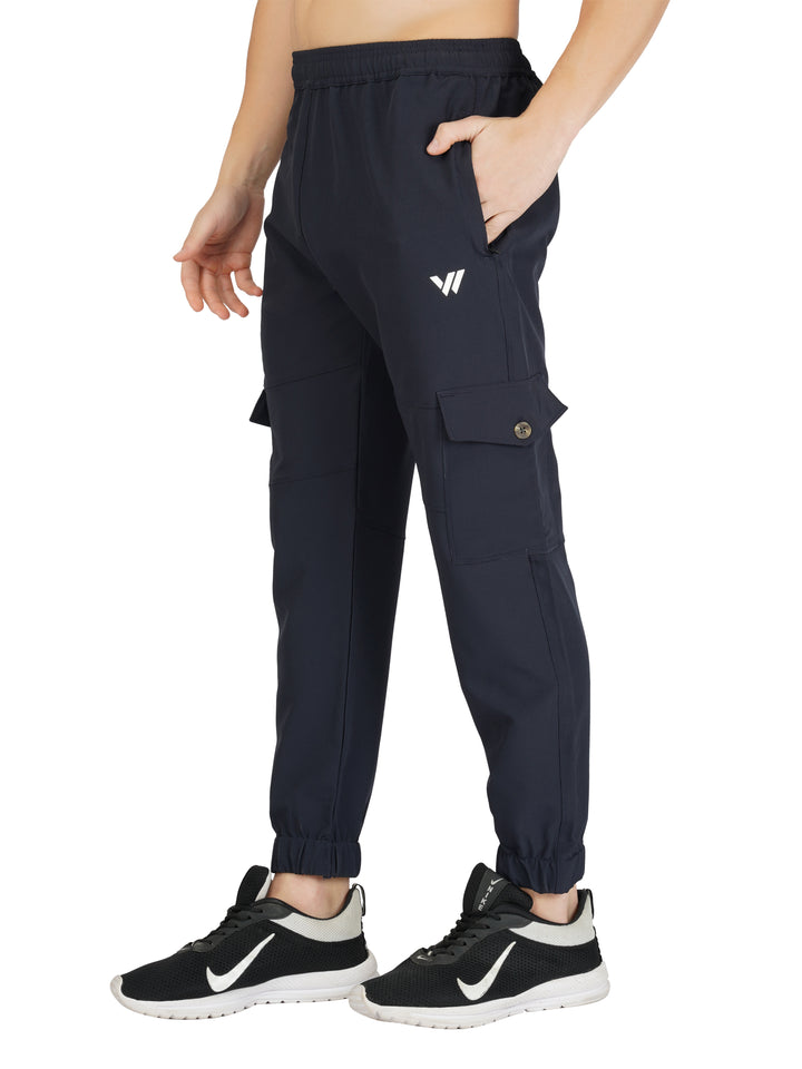 MEN'S TRAVELLING CARGO TRACK PANT WITH 2 SIDE PKT. & 2 AIR FLAP BUTTON PKT.