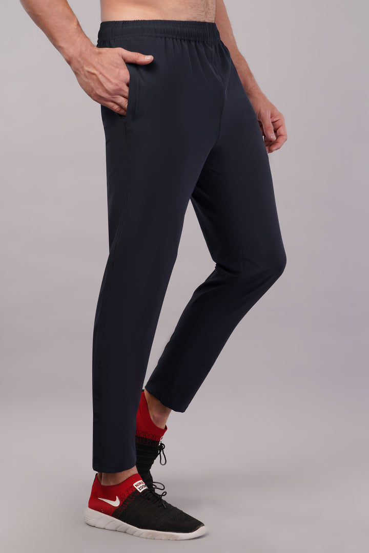 Men's Dryfit Running Sports Track Pant in NS Lycra Pro with 2 Zipped Side Pockets.