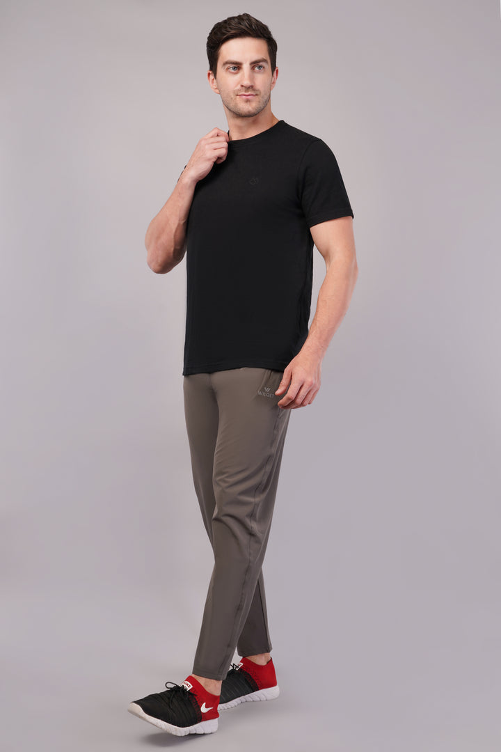 Men's Dryfit Running Sports Track Pant in NS Lycra Pro with 2 Zipped Side Pockets.