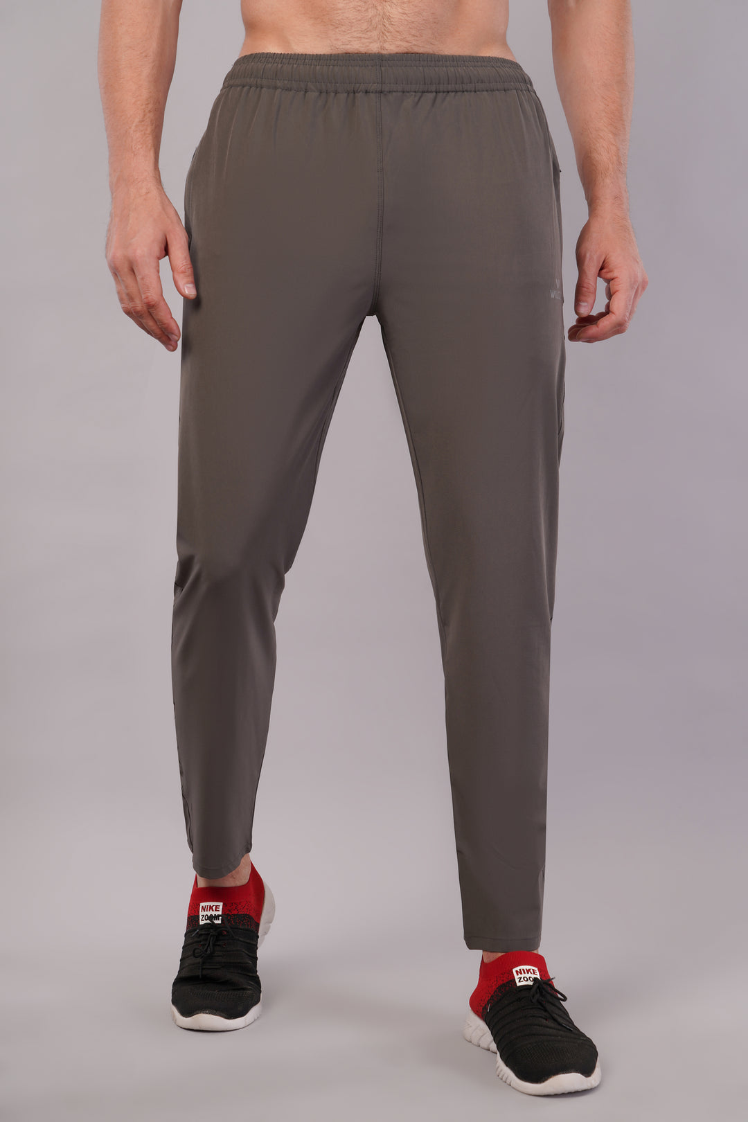 Men's Dryfit Running Sports Track Pant in NS Lycra Pro with 2 Zipped Side Pockets.