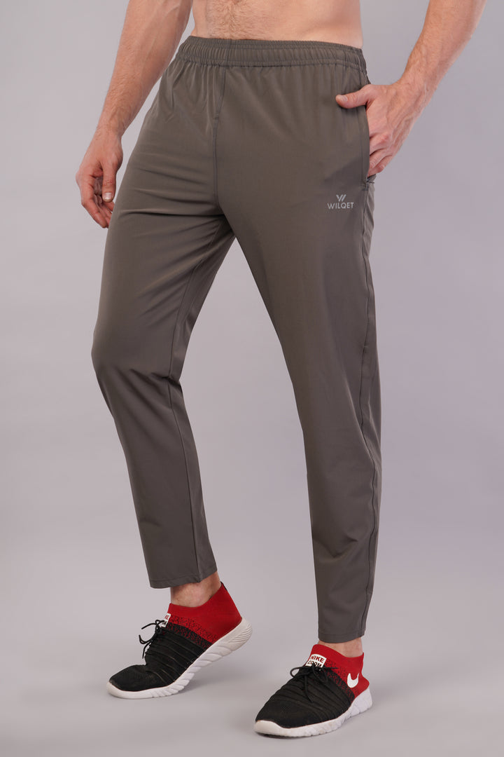 Men's Dryfit Running Sports Track Pant in NS Lycra Pro with 2 Zipped Side Pockets.