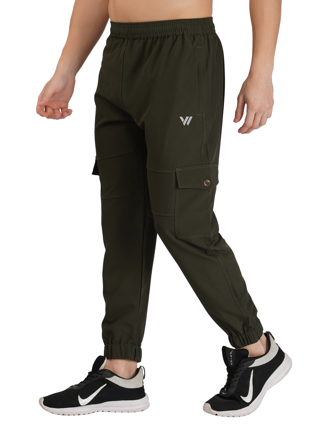 MEN'S TRAVELLING CARGO TRACK PANT WITH 2 SIDE PKT. & 2 AIR FLAP BUTTON PKT.