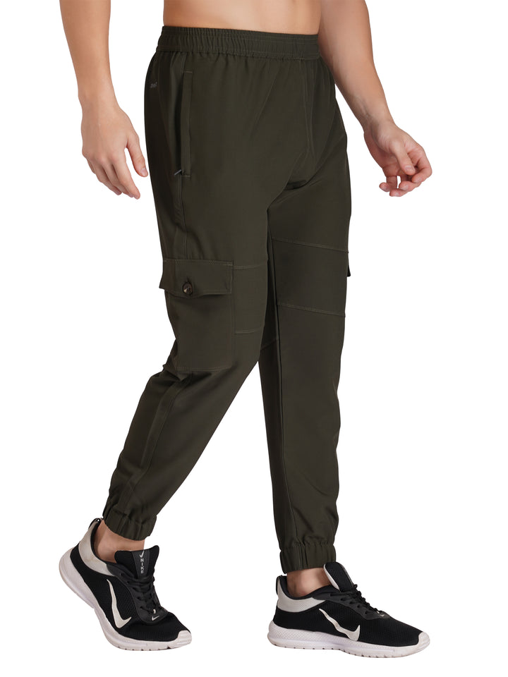 MEN'S TRAVELLING CARGO TRACK PANT WITH 2 SIDE PKT. & 2 AIR FLAP BUTTON PKT.