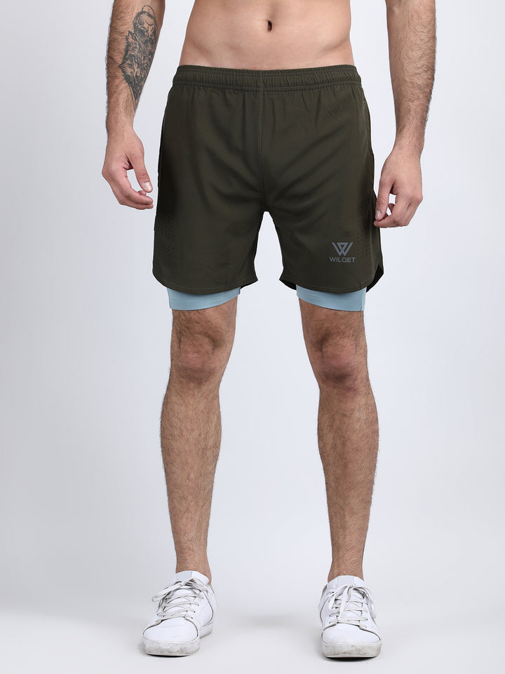 Mens Dryfit 2IN1 Shorts