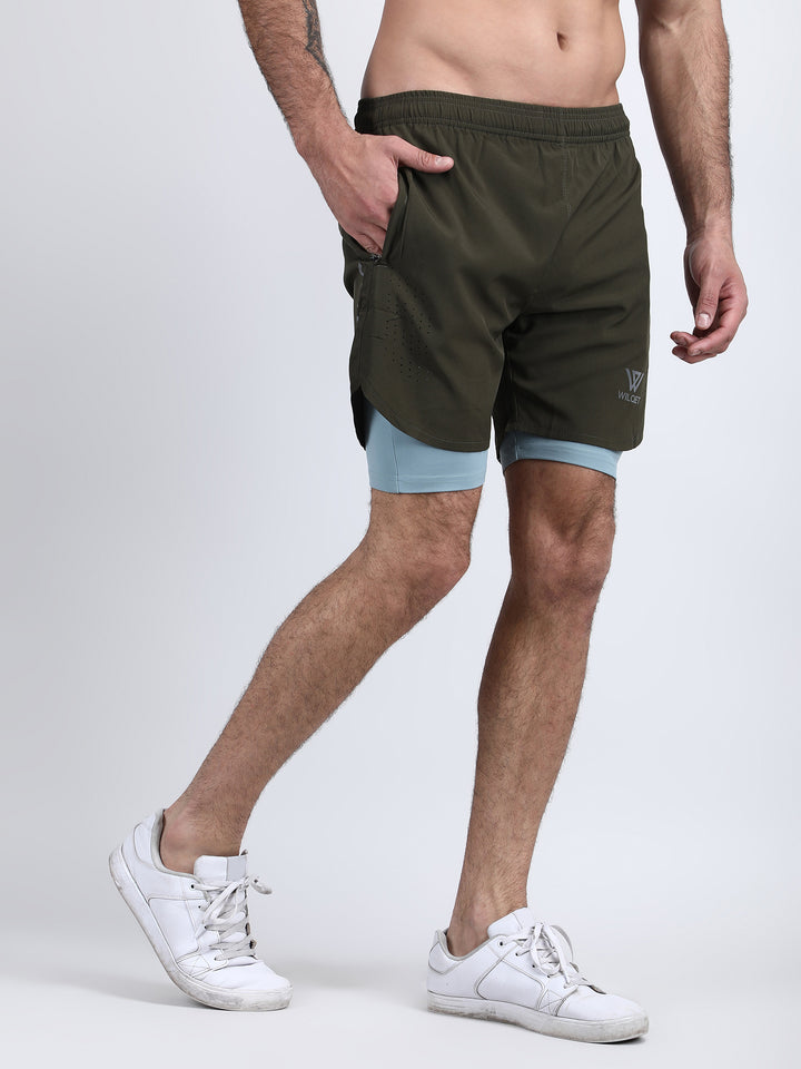 Mens Dryfit 2IN1 Shorts