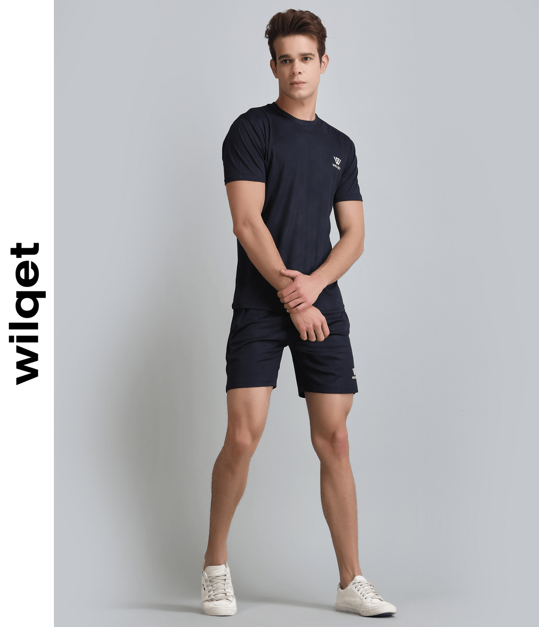 Mens Runing SS Round Neck T-Shirt & Shorts Combo Set