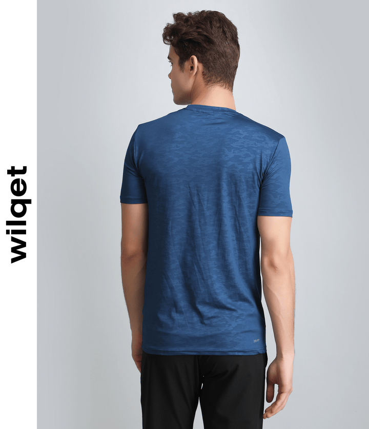 Mens Dryfit Embossed SS Round Neck T-shirt