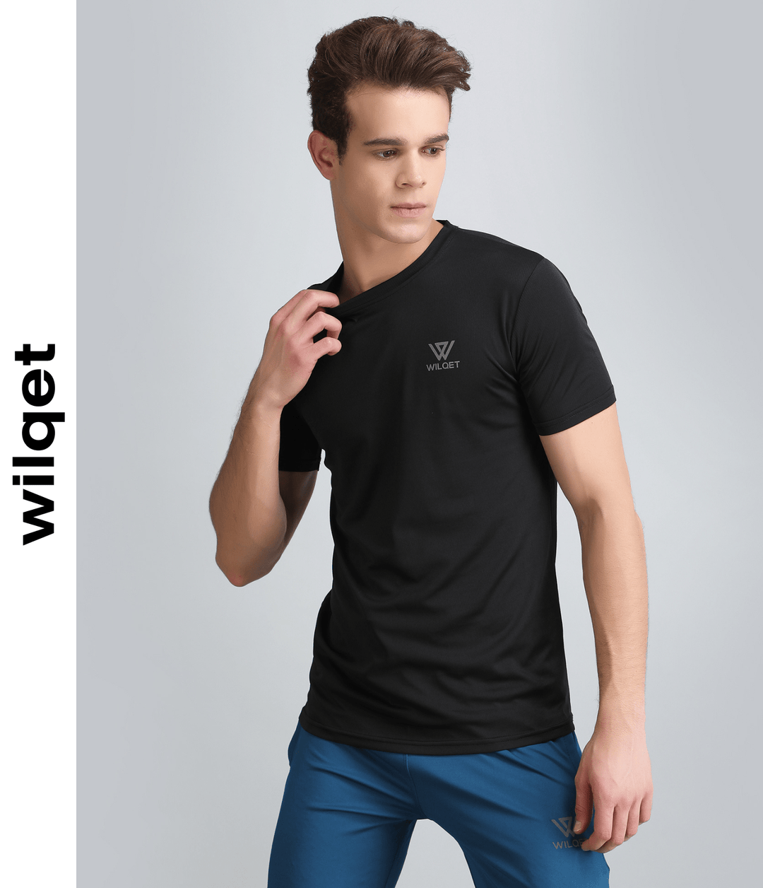 Mens Dryfit 4 Way Lycra Round Neck T-Shirt