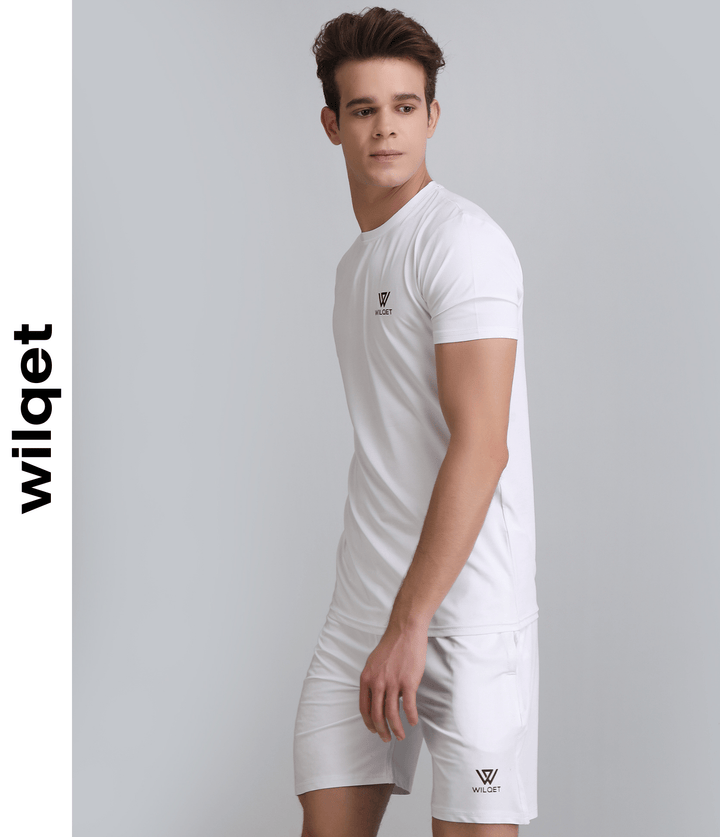 Mens Sports Hal Sleeve Round Neck T-Shirt