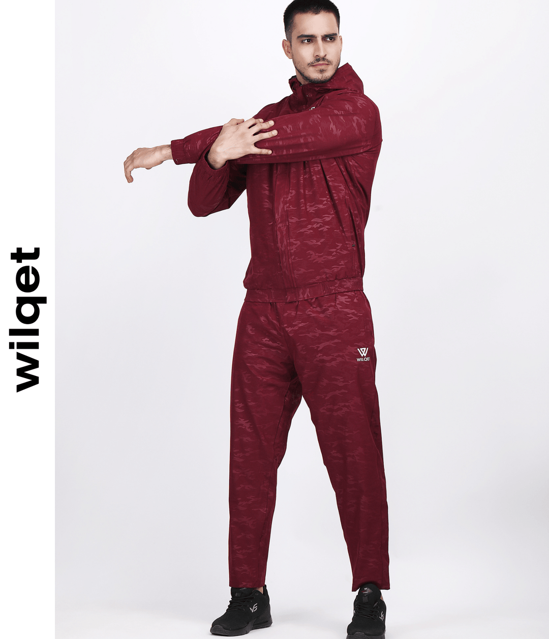 Mens Hooded Track Suit In Tpu Embossed