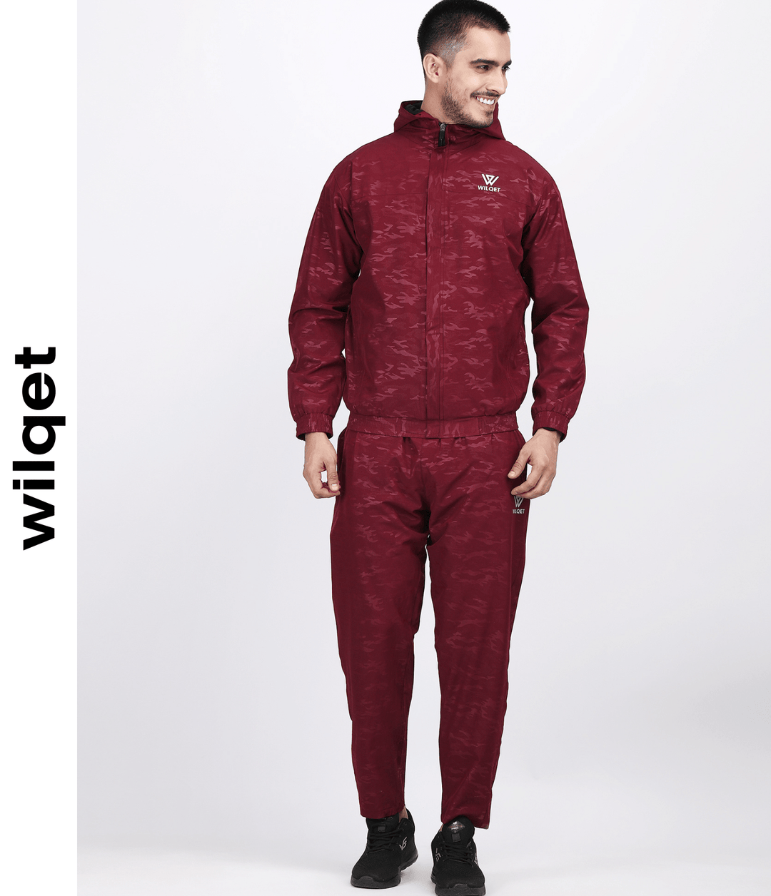 Mens Hooded Track Suit In Tpu Embossed