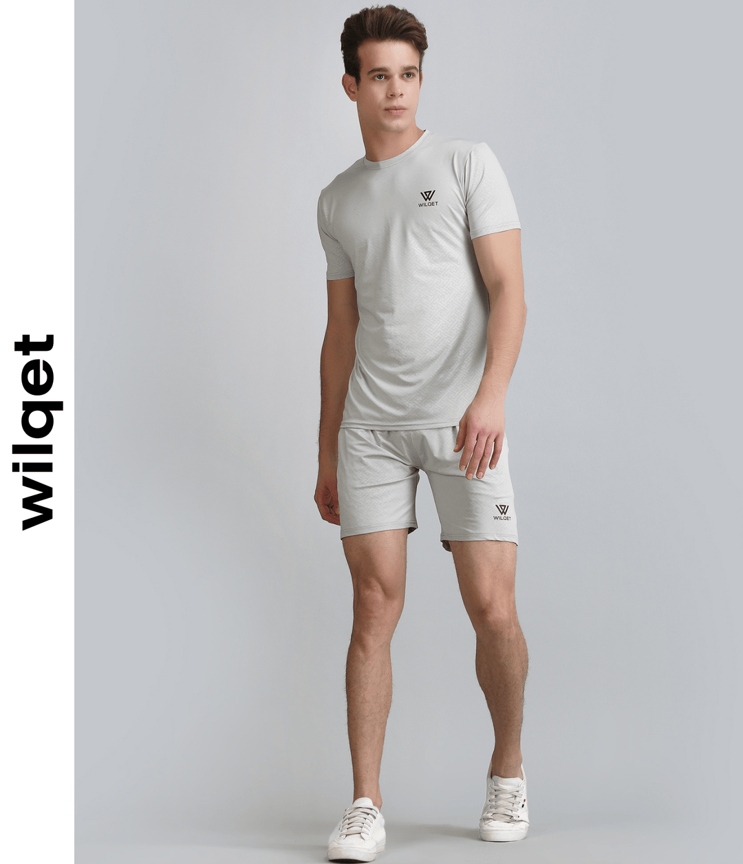 Mens Dryfit SS Round Neck T-shirt & Shorts Combo Set