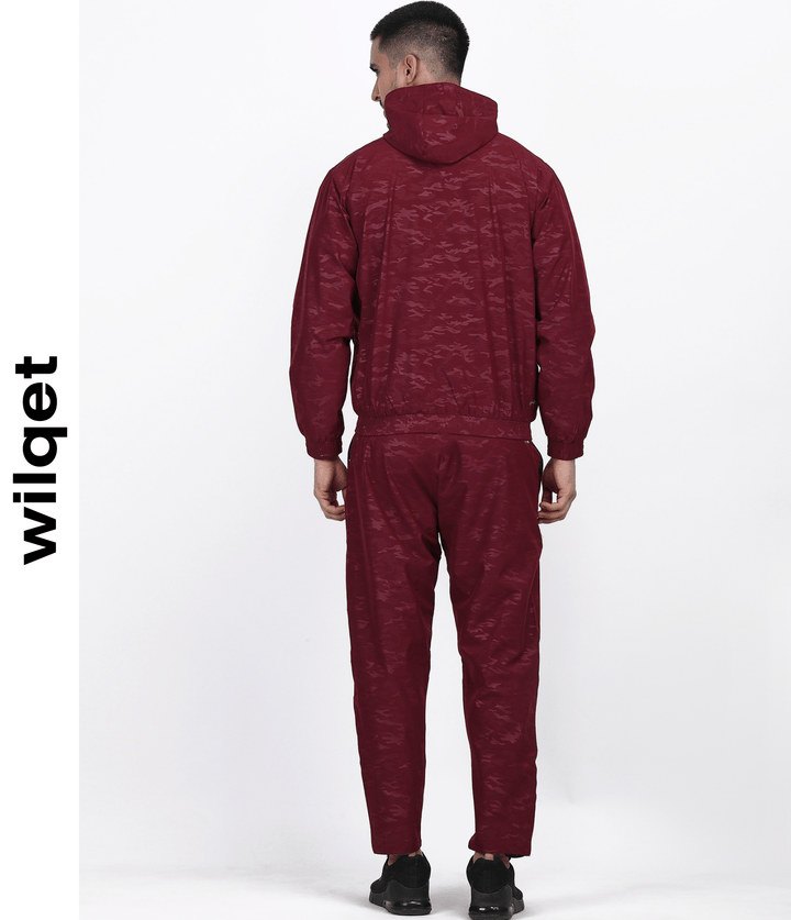 Mens Hooded Track Suit In Tpu Embossed