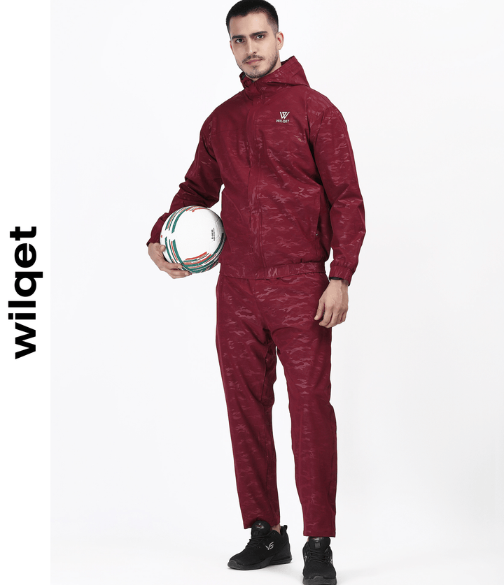 Mens Hooded Track Suit In Tpu Embossed