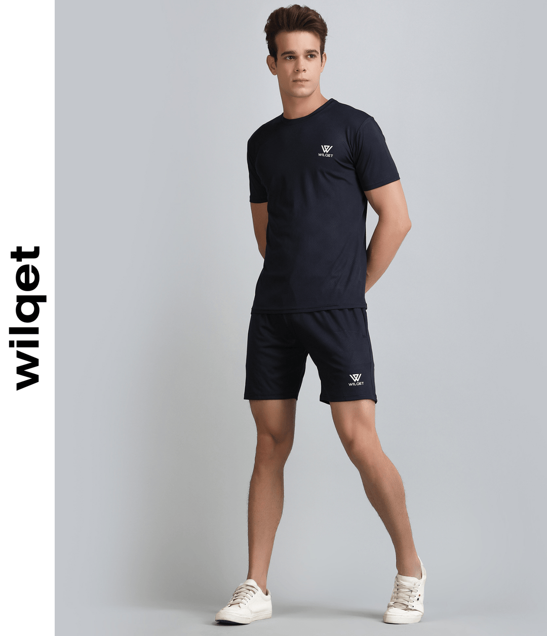 Mens Runing SS Round Neck T-Shirt & Shorts Combo Set